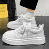 Mens Versatile Casual Height-increasing White Sneakers
