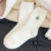 Women's Autumn And Winter Style White Mink Fur Christmas Stockings
