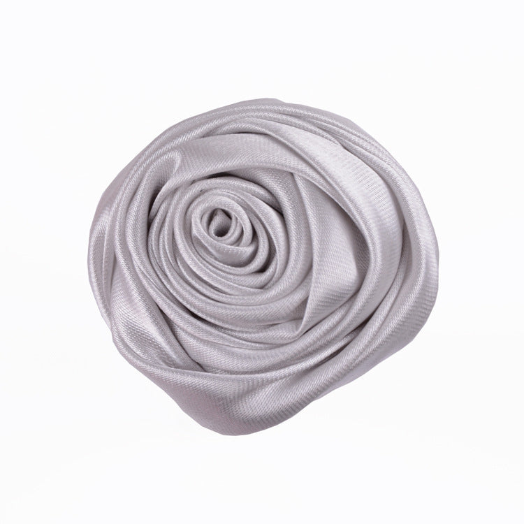 Rose Three-dimensional Bud Satin Fabric Flower Corsage Bridal Bouquet Ornament Accessories
