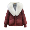 Big Fur Collar Thick Warm Korean Style Light Luxury Trendy Coat