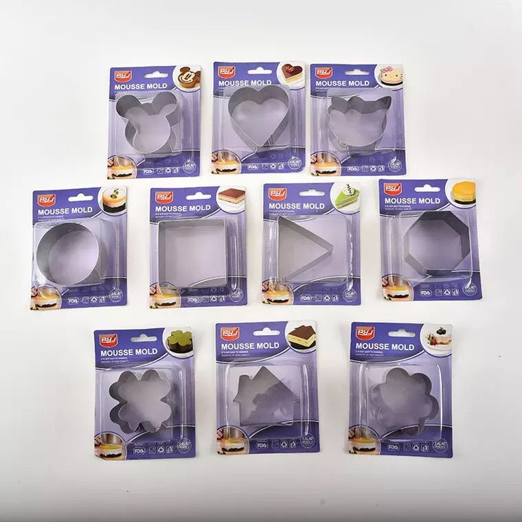 Stainless Steel Cookie Cut Fruit  Cake Baking Mould