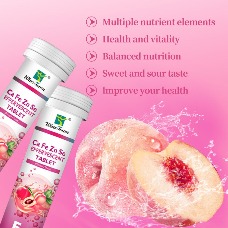 أقراص فوارة تحتوي على الكالسيوم والحديد والزنك