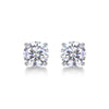 Pure Love - Earrings Set With Top-quality Moissanite S925 Silver And Platinum-plated Stud Earrings Are Fashionable And Trendy Accessories That Can Be Tested With A Diamond Pen