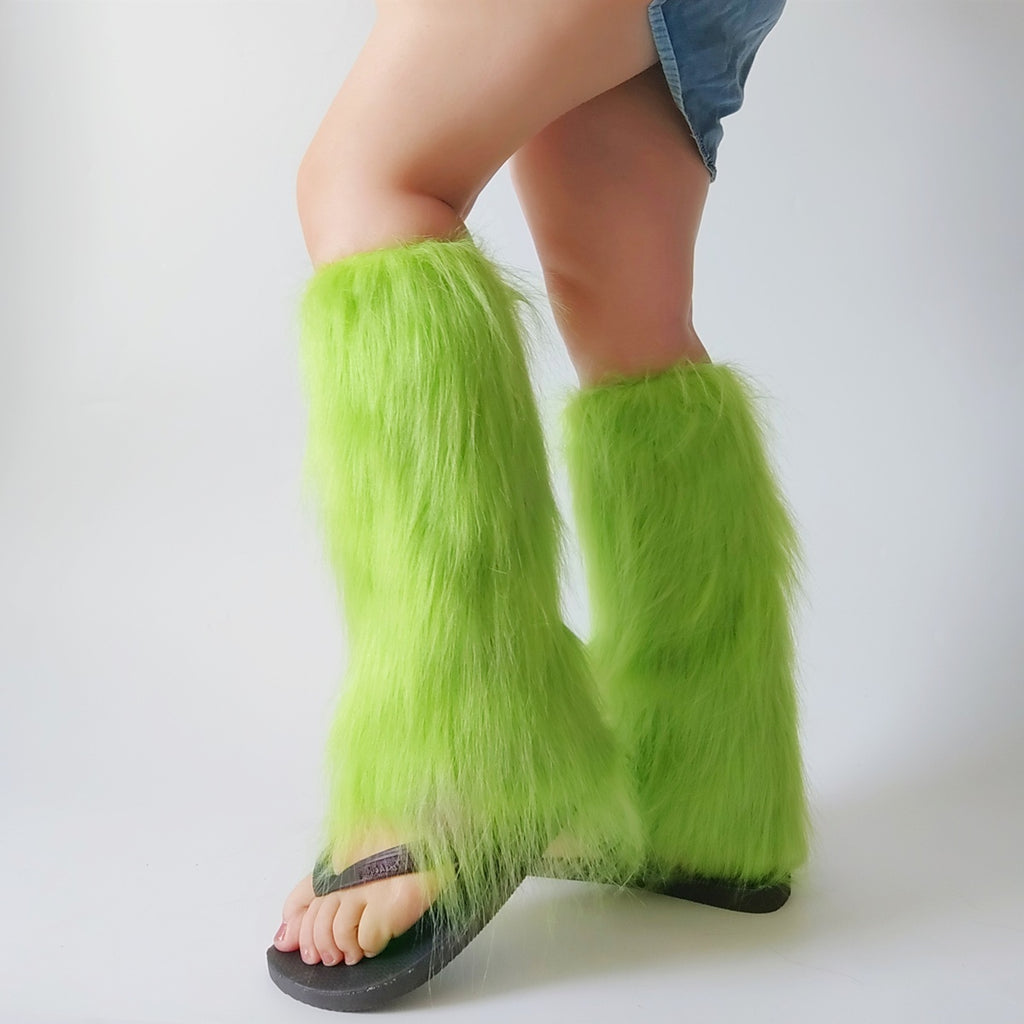 Autumn-Winter Warm And Thickening Catwalk Show Plush Leg Warmer