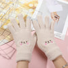 Warm And Cute Female Fleece-lined Thickened Cycling Five Finger Touch Screen