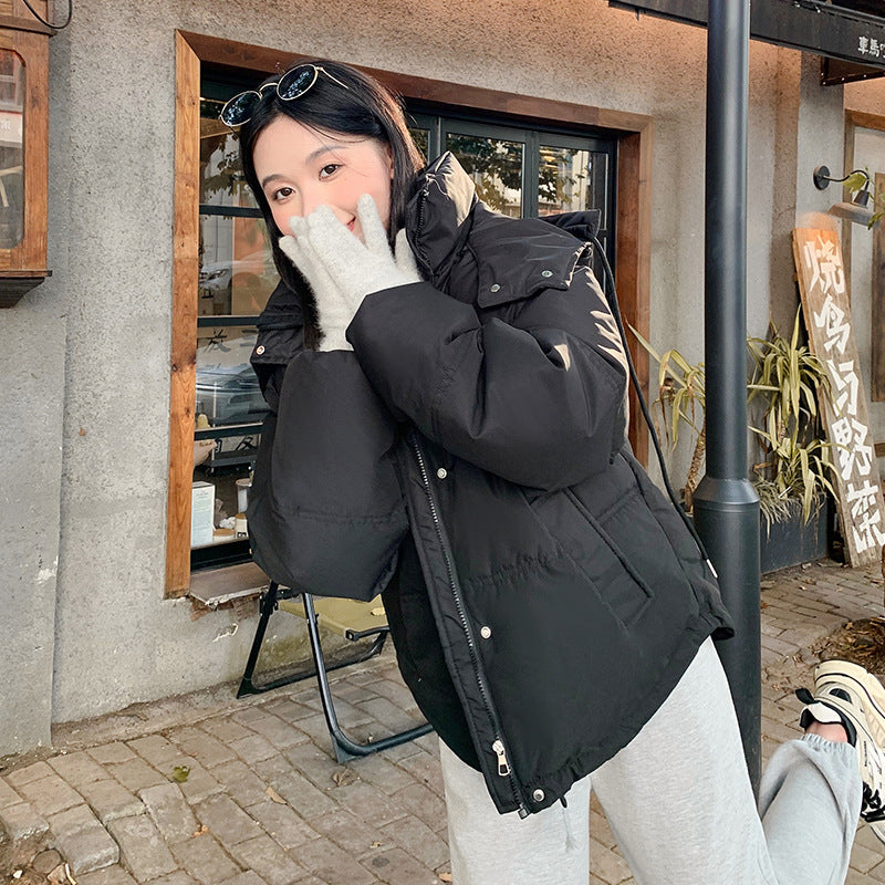 Korean Version Loose Cotton Padded Casual Short Down Cotton Jacket Coat