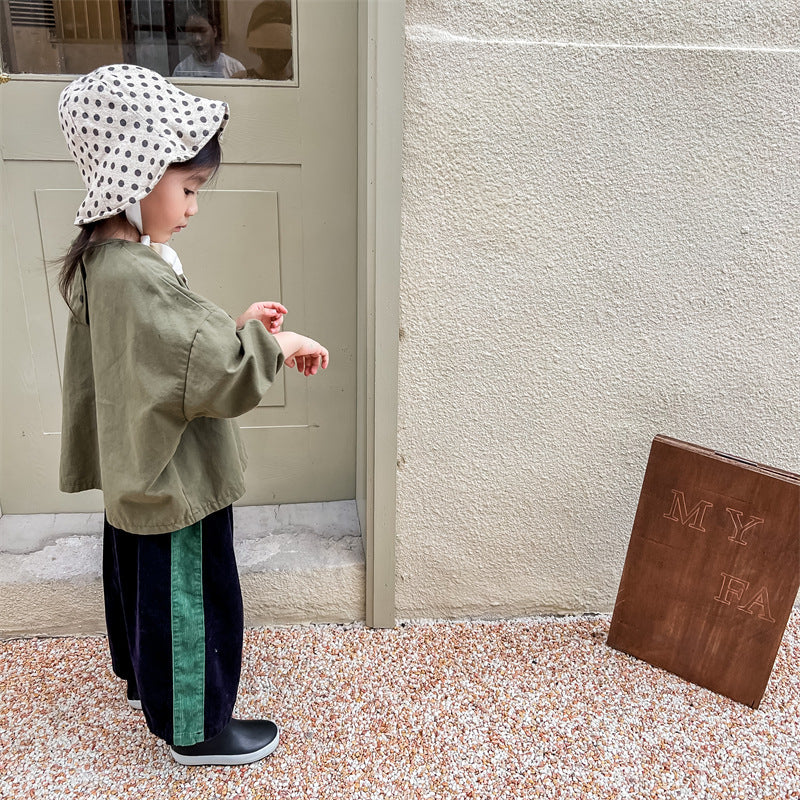 Fashion Personalized Corduroy Girls' Casual Pants