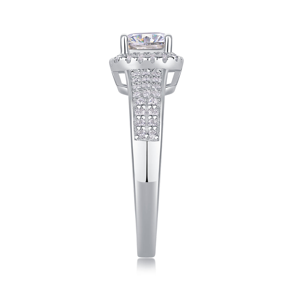 The Night At The Louvre - A Wedding Ring Set With Top-quality Moissan S925 Silver And Platinum-plated Diamond Can Be Inspected With A Diamond Pen