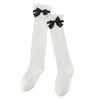 College Style Lace Black Bow Calf Socks