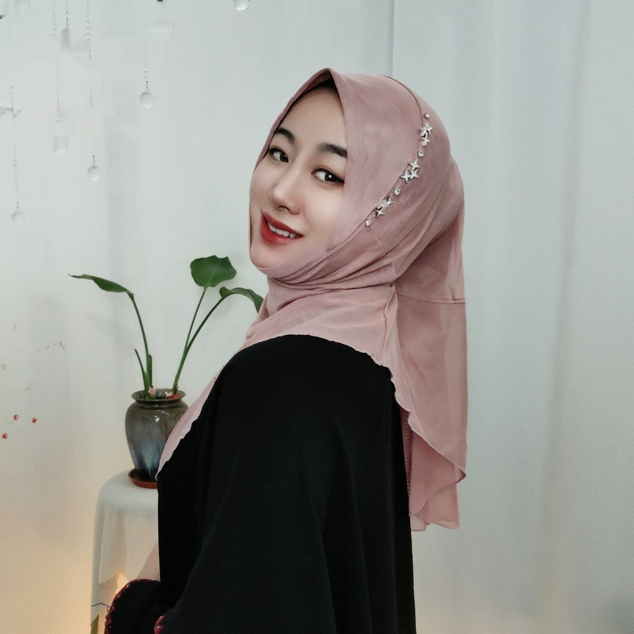 Women's Minimalist Five-star Mesh Double-layer Large Edition Scarf