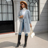 Women's Mid-Length French Hepburn Style Retro Slim Wool Coat