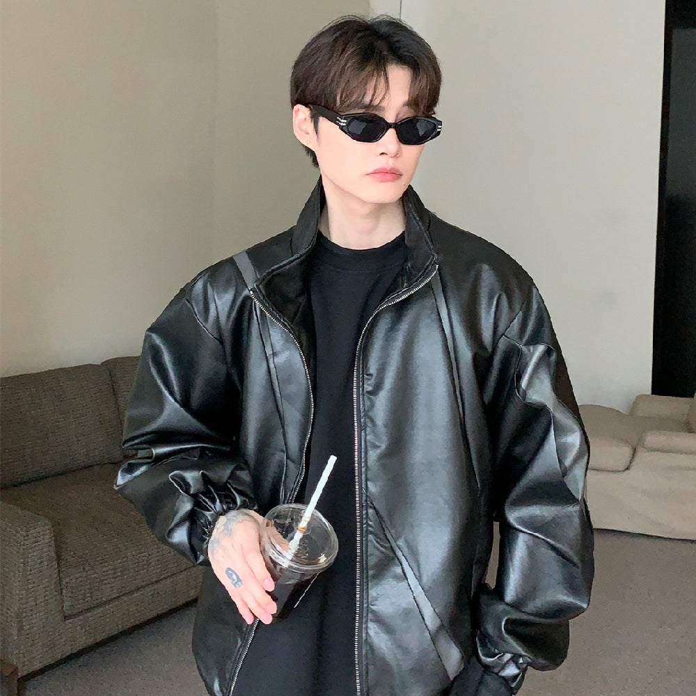 Fashion Personality Contrast Collar Jacket For Men