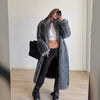 Extended Green Collar Fashion Fox Fur Fur Coat