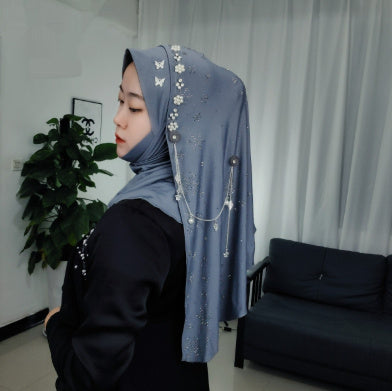 Milk Silk Snowflake Tassel Soft Brim Wrap Scarf