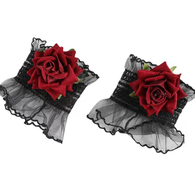 Women's Fashion Lace Rose Wrist Oversleeve