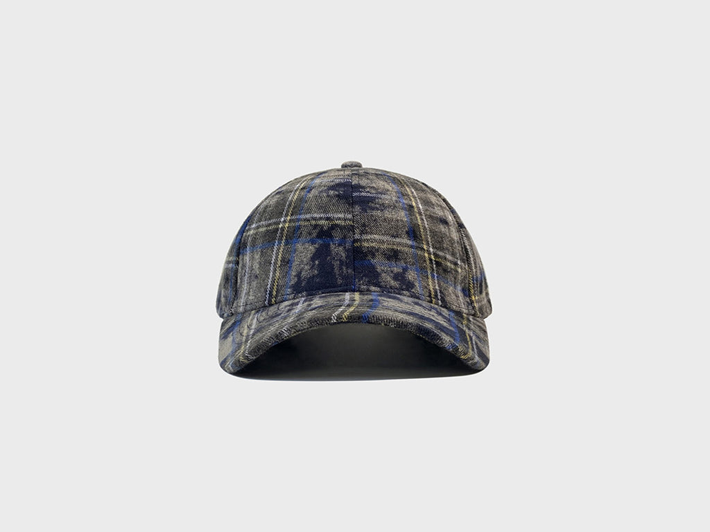 Plaid Retro Washed Baseball Cap For Women