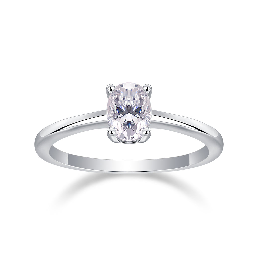 Eternal And Unchanging - A Wedding Ring Set With Top-quality Moissanite S925 Silver And Platinum-plated Diamond Can Be Tested With A Diamond Pen