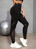 Color Contrast Patchwork Fashion Hip Raise High Waist Tight Sports Yoga Pants Leggings