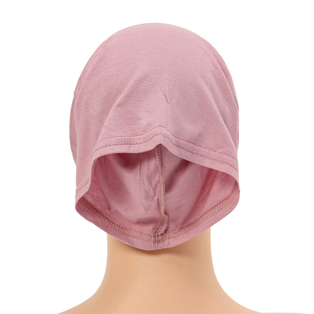 Pure Color Modal Wide-brimmed Mercerized Cotton Stretch Sleeve Cap