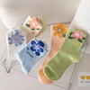 Colorful Flowers Tube Socks Japanese Cute Style Students' Socks