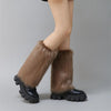 Fur Plush Thickened Warm Leg Niche Wear