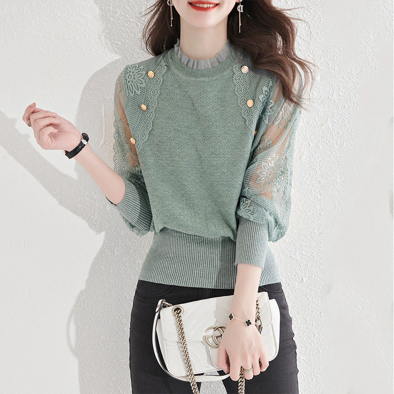 Hollow Out Sweater Short Design Sense Niche Top