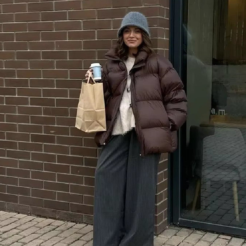 Fashion Casual Loose Fluffy Soft Bread Cotton Jacket