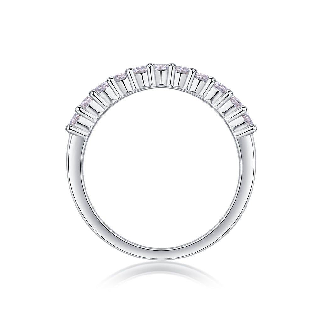 Galaxy Trajectory - A Wedding Ring Set With Top-quality Moissanite S925 Silver And Platinum-plated Diamond Can Be Inspected With A Diamond Pen