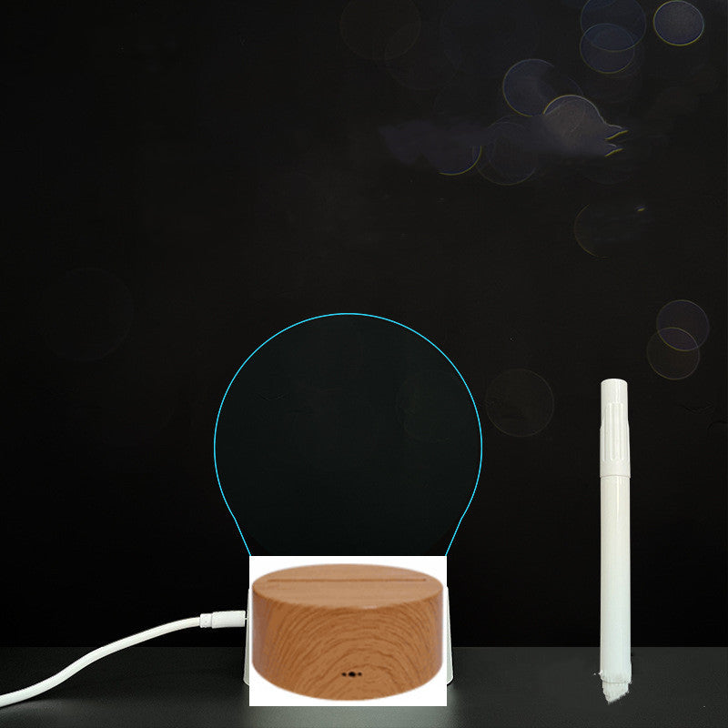 لوحة أكريليك ثلاثية الأبعاد مع إضاءة LED للوحة رسائل بخط اليد