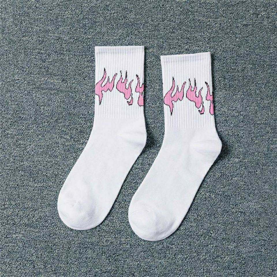 Tube Socks Flame Street Sports Style Hip Hop Trend Socks