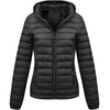 Women's Lightweight Hooded Winter Jacket Nylon Material