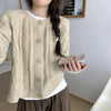Gentle Soft Twist Knit Cardigan Women Loose Short