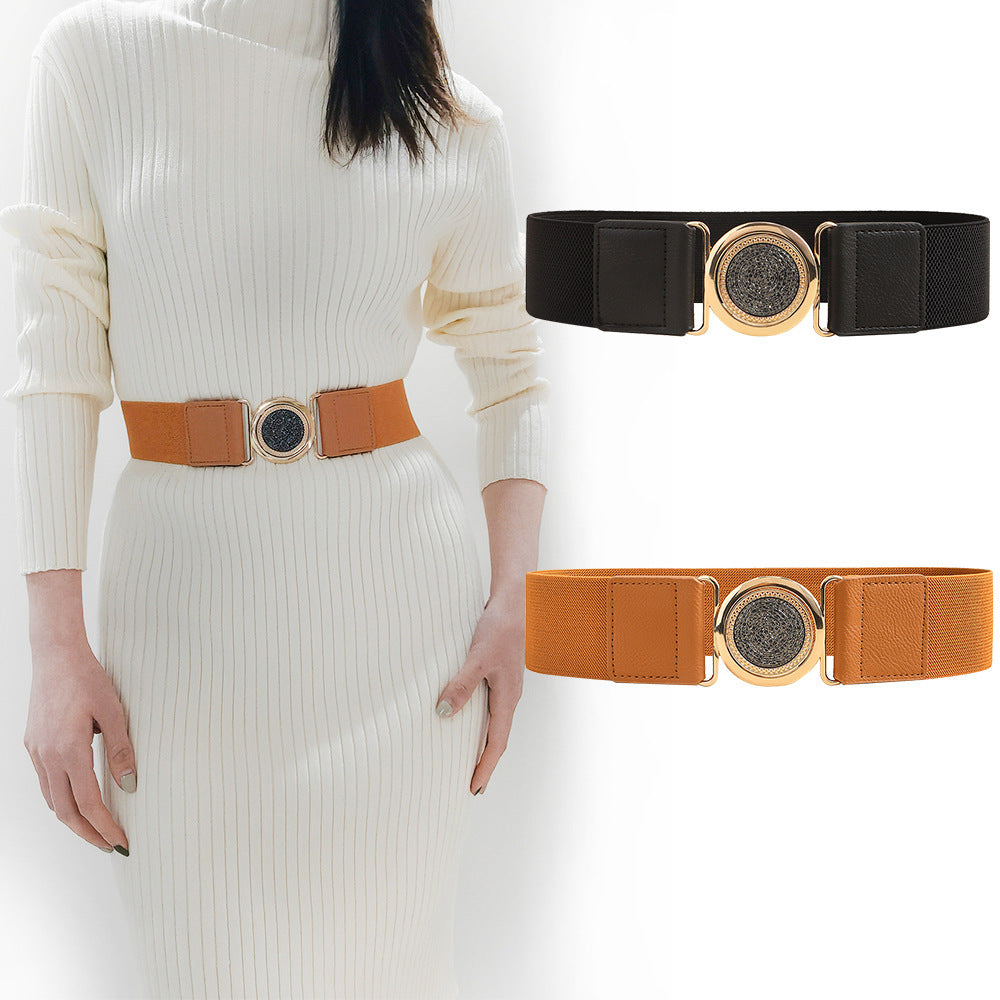 Women's Retro Easy Matching Elastic Elastic Belt