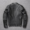 First Layer Cowhide Leather Coat Men's Stand Collar Motorcycle Clothing Youth