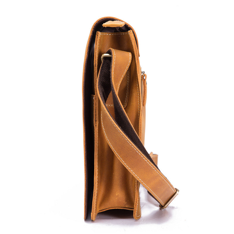 حقيبة أعمال جلدية عتيقة كروسبودي