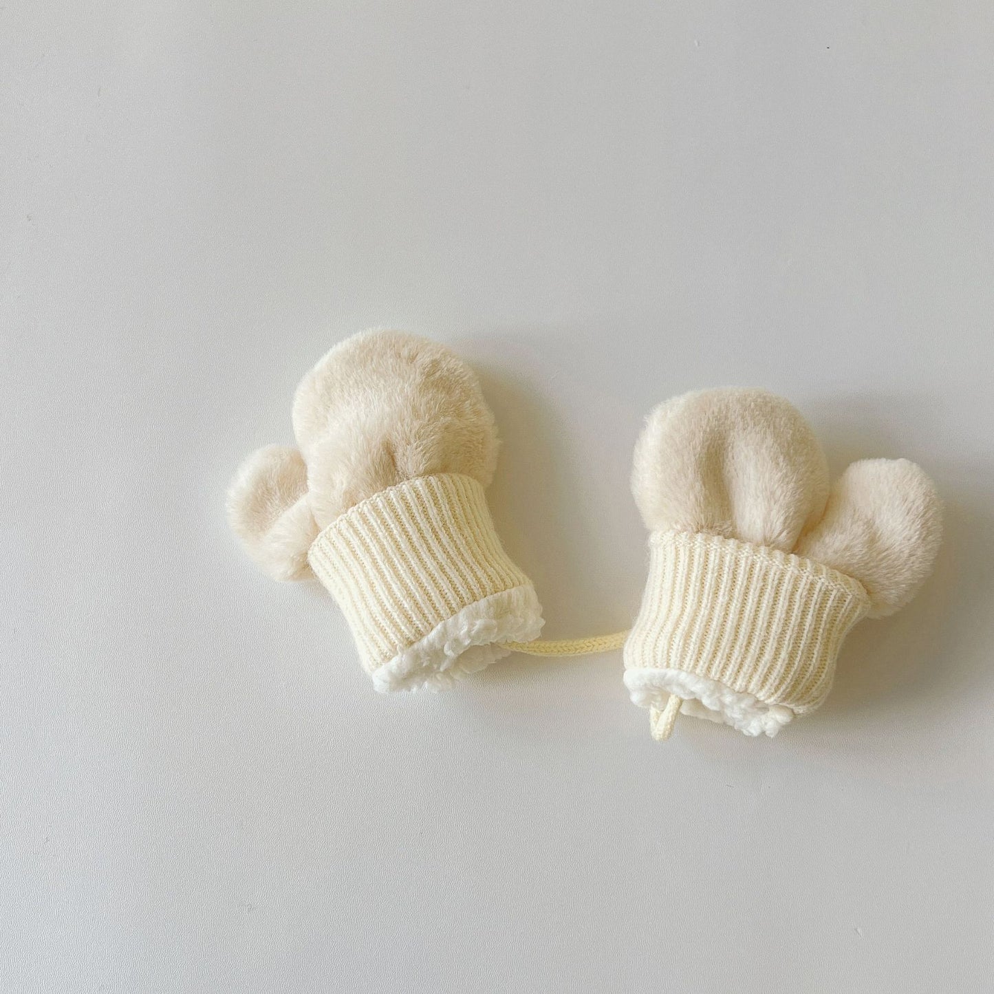 Fleece-lined Warm Finger Halter Baby Gloves