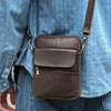 Men's Genuine Leather Crossbody Shoulder Bag