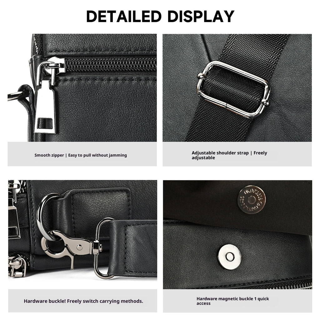 Leather Business Commuter Slung Handbag