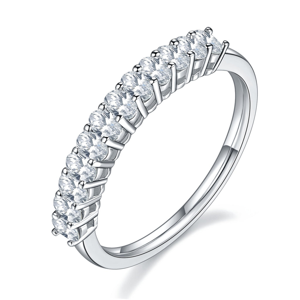 Light And Shadow Bloom - A Wedding Ring Set With Top-quality Moissanite S925 Silver And Platinum-plated Diamond Can Be Inspected With A Diamond Pen