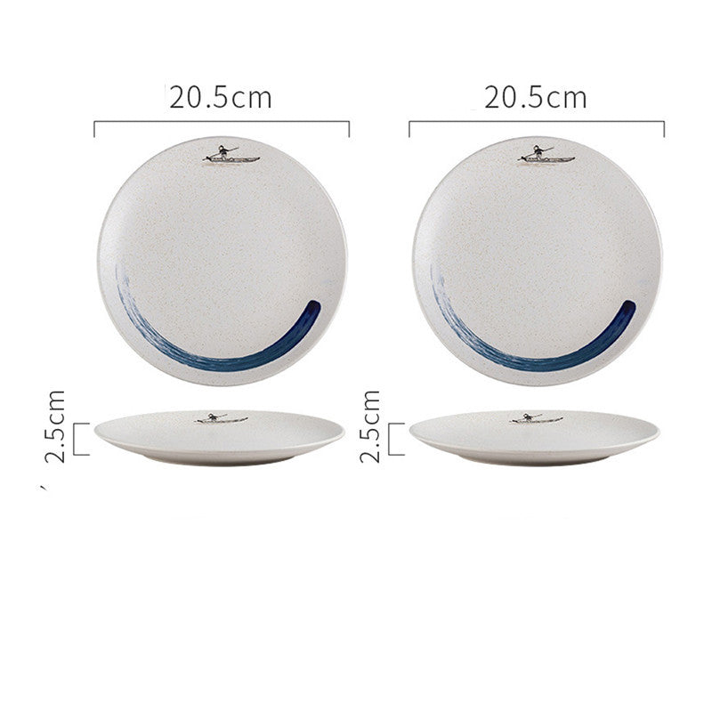 Japanese Tableware Household Ceramic Creative Steak Plate