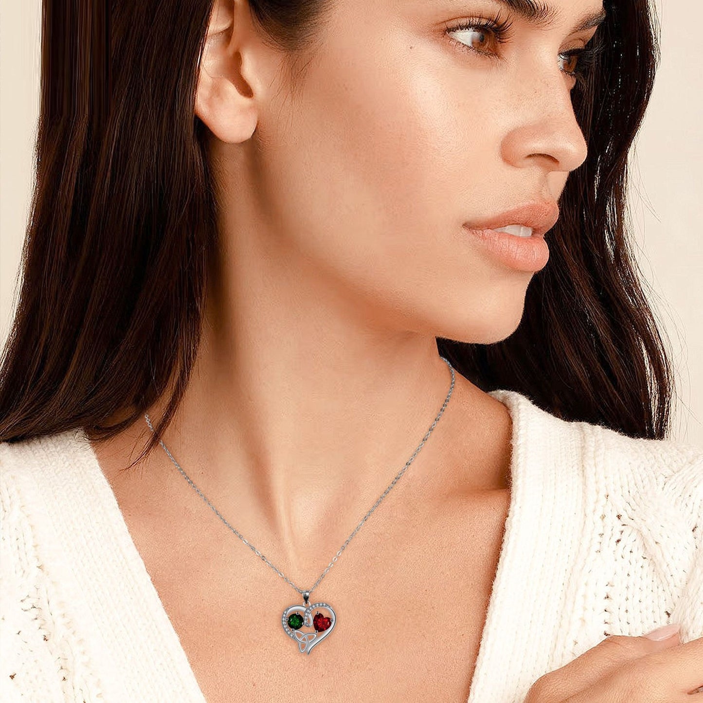 Romantic Temperament Heart-shaped Pendant Necklace