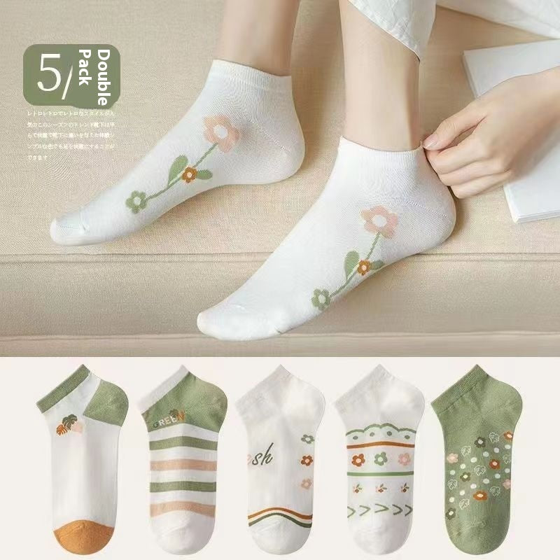 Women's Autumn And Winter Style Low-top Spring And Autumn Socks