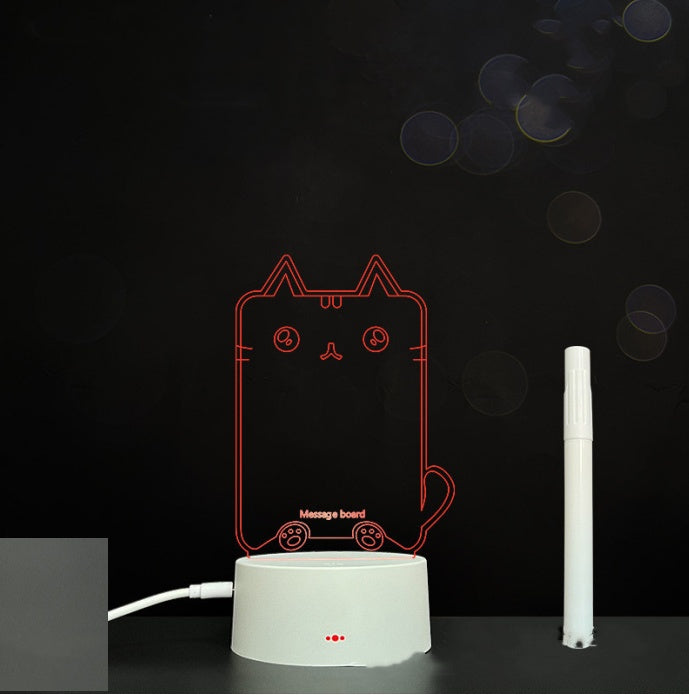 لوحة أكريليك ثلاثية الأبعاد مع إضاءة LED للوحة رسائل بخط اليد