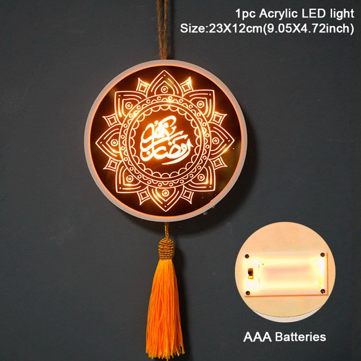 EID Mubarak Moon Star Christmas Garland LED Curtain String - Eshtree