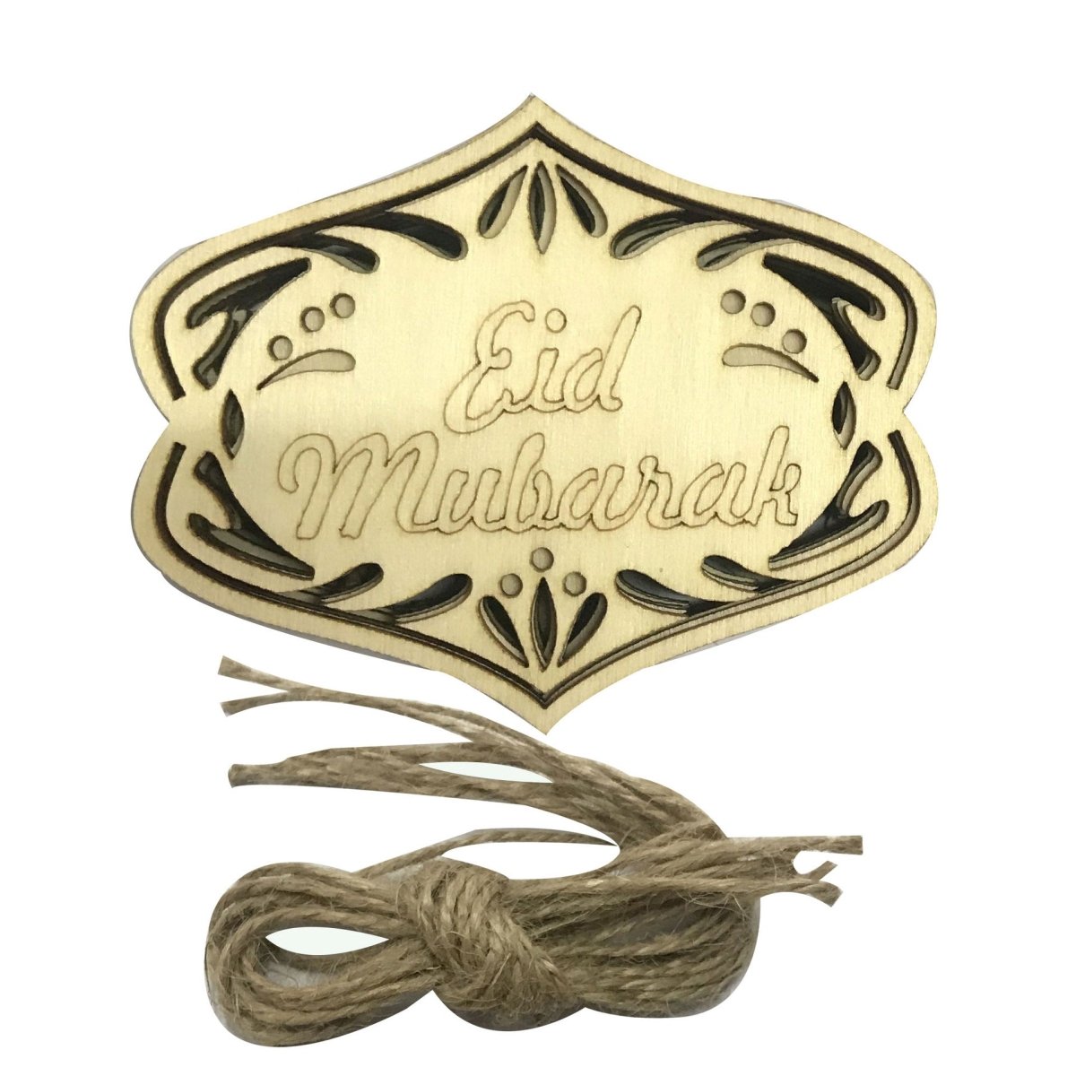 Eid Mubarak Pendant Desktop Wooden Decorative Ornament - Eshtree