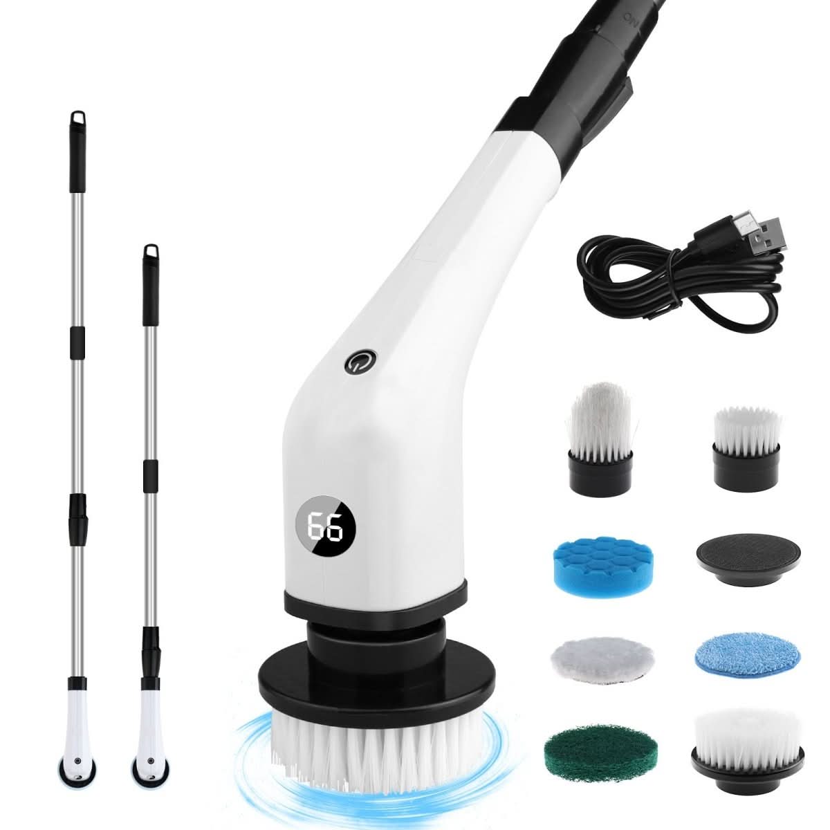 Electric Cleaning Brush Household Multi - functional 7 - in - 1 Toilet Bathroom Cleaning Brush - Eshtree