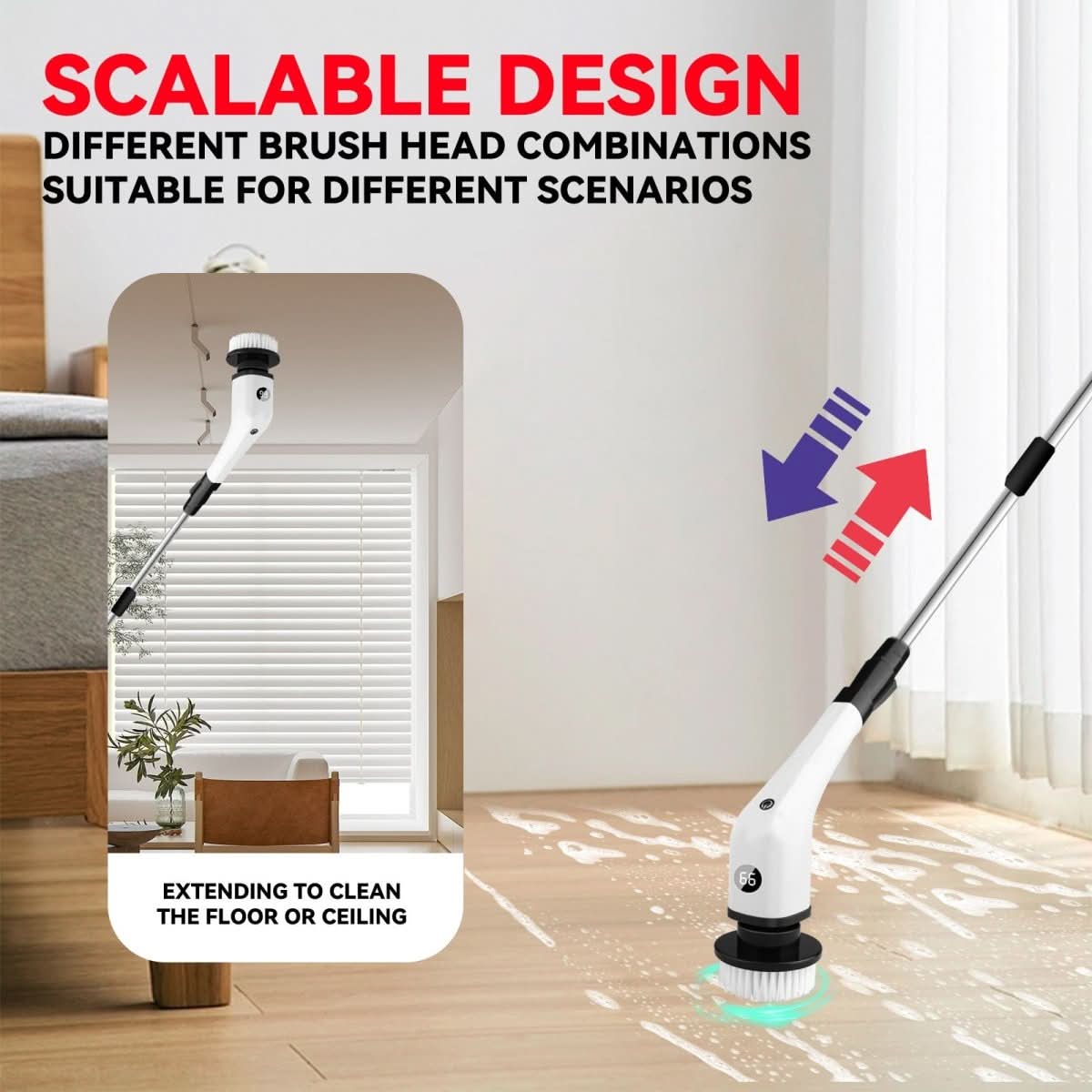 Electric Cleaning Brush Household Multi - functional 7 - in - 1 Toilet Bathroom Cleaning Brush - Eshtree
