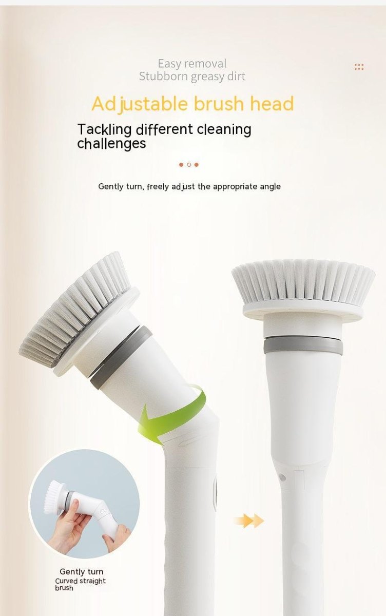 Electric Scrubber Cleaning Wall Long Handle Elbow Telescopic Multifunction Cleaning Brush - Eshtree