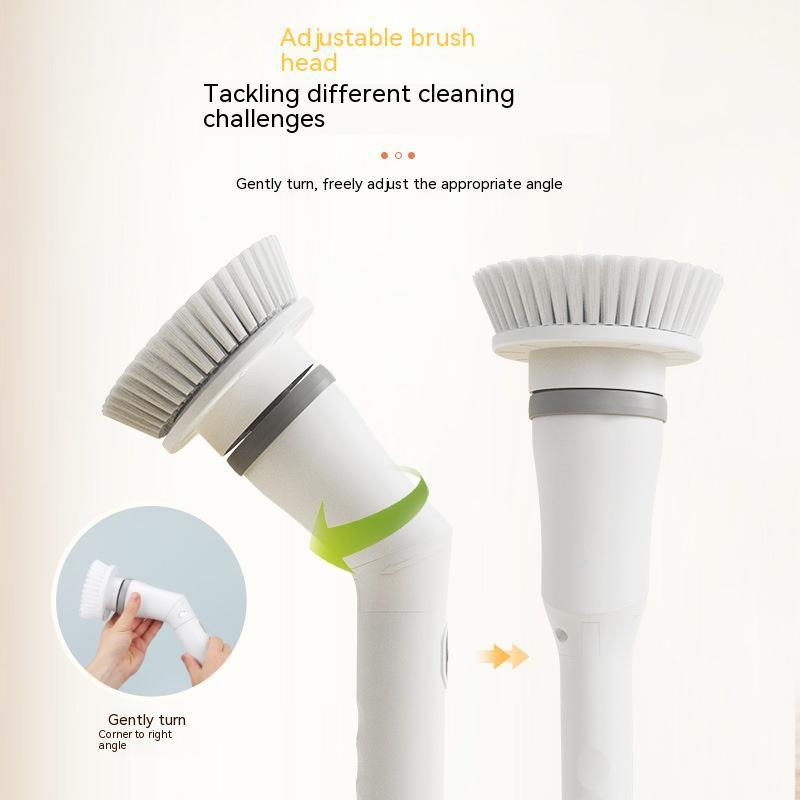 Electric Scrubber Cleaning Wall Long Handle Elbow Telescopic Multifunction Cleaning Brush - Eshtree