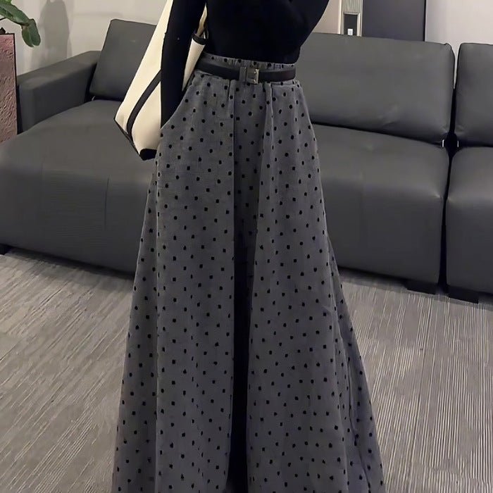 Elegant, A - line Maxi Skirt In A Vintage Gray Tone - Eshtree